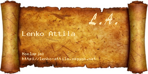 Lenko Attila névjegykártya