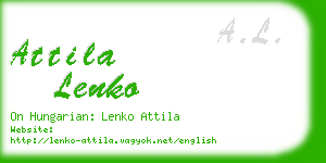 attila lenko business card